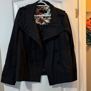 Steve Madden size large Women's Black Peacoat
